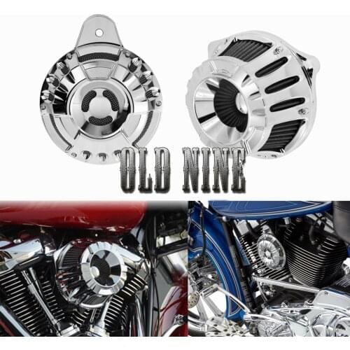 Motorcycle Chrome Air Filter Intake Cleaner Filters CNC Horn Speaker Cover Horns Assembly Set For Harley Touring FLHT FLHX 17-Up