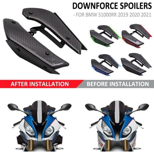 Motorcycle Side Downforce Sport Spoilers Aerodynamic Fixed Winglet Fairing Wing Kit For BMW S1000RR S1000 S 1000 RR 2019 - 2021