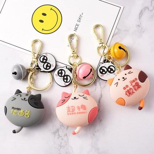 Cartoon Cute Lucky Cat Key Chain Lanyard Animal Doll Key Ring Car Bag Pendant Key Chain Souvenir Gift Friends Gift Wholesale