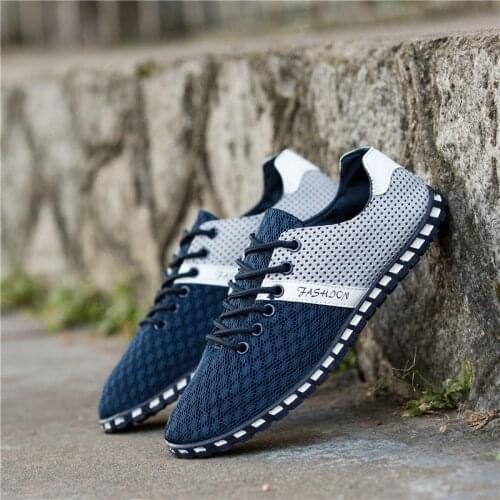 2021 Men Casual Shoes Men Sneakers Men Shoes Male Flats Air Mesh Shoes For Men Comfortable Plus Big Size 38-46 Summer and Autumn