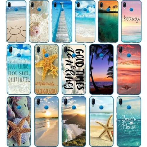 Summer Beach Relax Starfish Ocean Sky Sun Soft Silicone Cover for Huawei P9 P10 P20 P30 Lite mate 10 20 PRO lite p smart 2019