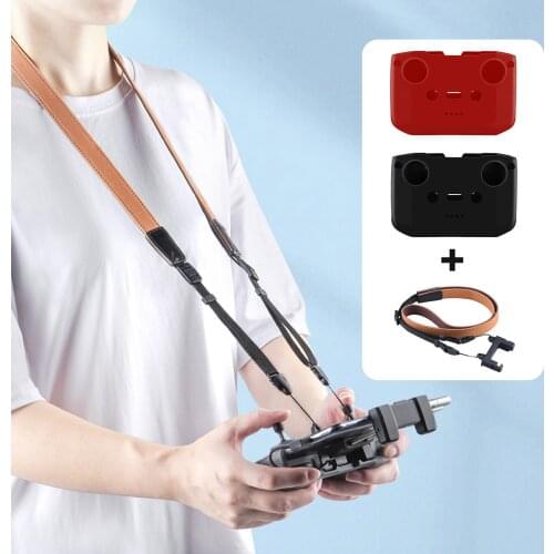 SUNNYLIFE Soft Silicone Cover Sleeve Protector with Adjustable Neck Strap Lanyard for DJI Mavic Air2 2S Mini2 Remote Controller