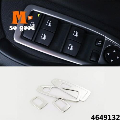 Stainless Door Window Switch Trim Cover FOR BMW 3 GT X1 1 3 4 Series F48 F20 F30 F31 F34 F36 Interior Armrest Styling Accessorie