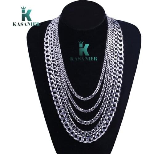 Wholesale! 4MM,6MM,8MM,10MM,12MM Width Figaro Chain Silver Plated Man Jewelry Fashion Men Chain Curb Necklace Rock/hip hop style