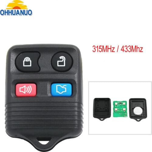 315MHz / 433Mhz 4 Buttons Replacement Key Remote Control for Ford Focus Full Exhaust Mustang Thunderbird Lincoln Town