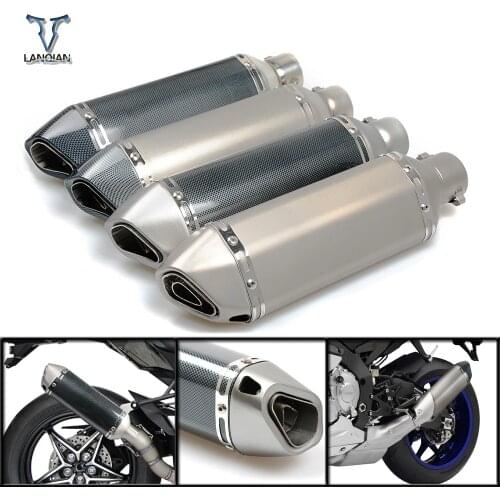 36-51mm Universal Motorcycle Modified Exhaust Pipe Muffler For BMW K1300S 1200S F800R S1000RR R1200RT R1200R F800ST