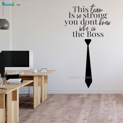 Strong Team Vinyl Wall Decal Gift Office Quote Words Teamwork Tie Stickers Self-adhesive New Design Murals YT4109