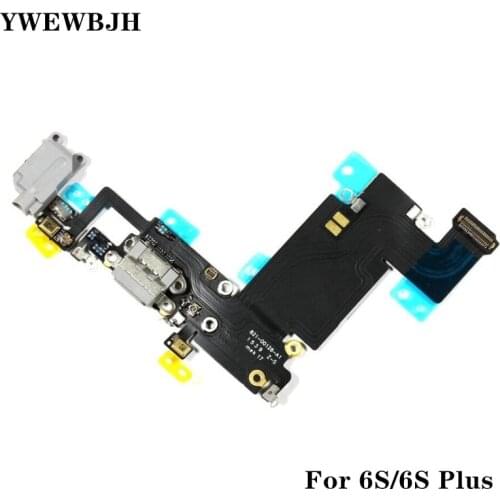 YWEWBJH 10 pcs lot Charger Charging Port USB Dock Connector replacement For iPhone 6S 6S Plus Headphone Audio Jack Flex Cable