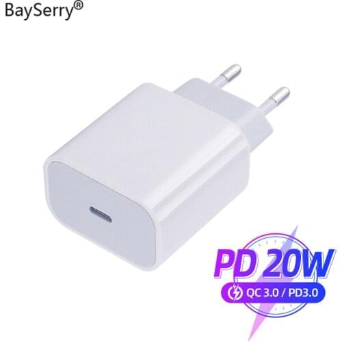 BaySerry 20W PD Usb C Charger For iphone 12 Pro Max 11 Xs Xr Fast Charger Type C Qc 4.0 3.0 For Xiaomi Mobile Phone Quick Charge