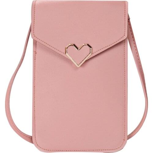 Women Cellphone Purse Delicate Crossbody Bags Small Mini Shoulder Bag with Touch Screen Window