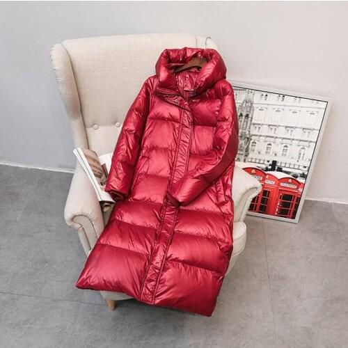2020 Winter 90% White Duck Down Jacket Long Down Parka Women Coat Female Thick Warm Hooded Waterproof Women Down Jacket Women