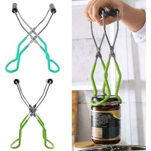 1pc Canning Jar Tong Stainless Steel Glass Jar Lifter with Grip Non-Slip Jar Clip for Home Feeding Bottle Jar Lifter Tong