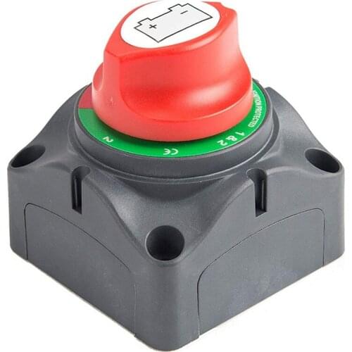 3 Position Disconnect Isolator Master Switch, 12-60V Battery Power Cut Off Kill Switch, Fit for Car/Vehicle/RV/Boat/Marine, 20