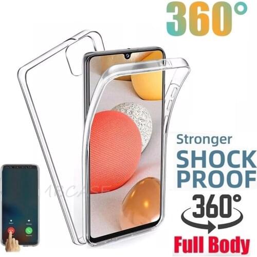 360 PC+Silicone Case for Samsung A42 A32 A03S A22 A52 A72 A12 A51 A71 Full Body Cover Galaxy A02S A01 Core A82 A11 A21S A31 A41