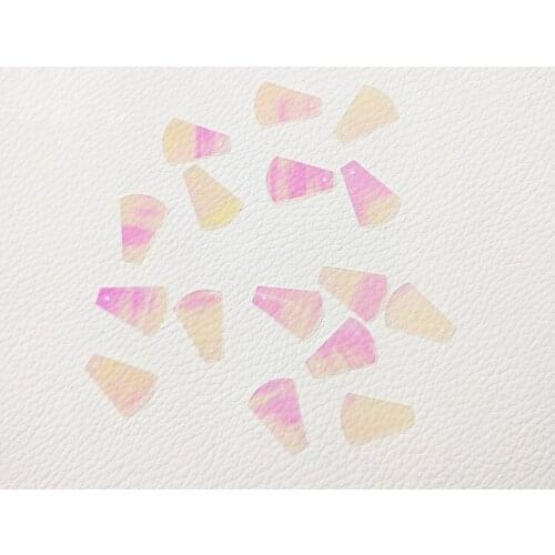 50g 14*19mm Flat Fan Oval Sequins Wedding Garment Decoration For Crafts Material Accessories Transparent White AB