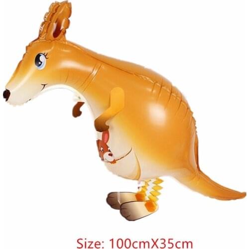 50PCS/lot New Irregular orange foil USA walking kangaroo Balloons Large Ballon for kids birthday party decoration