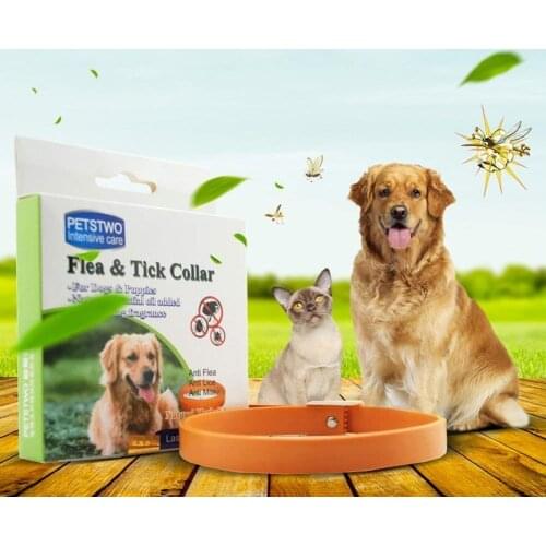 Anti Flea Ticks Dog Collar Natural Essential Oil Herbal Repellent Soft Rubber Adjustable Anti Mosquito Mite