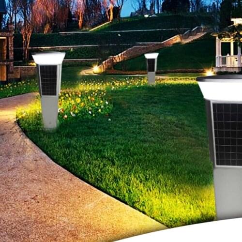 Vandal Resistance Heavy 1m Solar Lighting for Garden Bright Path Post Lamp 70W Solar Panel 30Hours Working Time 2000lm