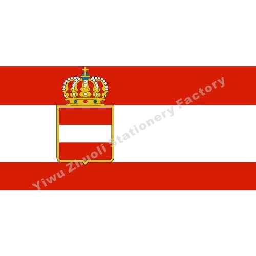 Austro Civil ensign Austria Hungary 1786 Flag 150X90cm (3x5FT) 120g 100D High Quality Banner Free Shipping