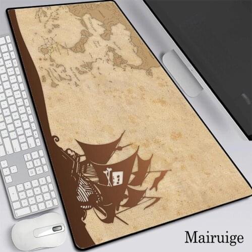 Pirate Ship Sea Map Large Gamer RGB Mouse Pad Big Keyboard Desk Gaming Anime Locking Edge Mouse Mat 900x400 Rubber Tapis Souris