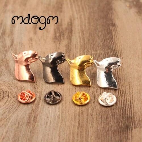 Mdogm Bull Terrie Brooches And Pins Suit Cute Jewelry Funny Metal Small Father Collar Badges Gift For Male Men B067