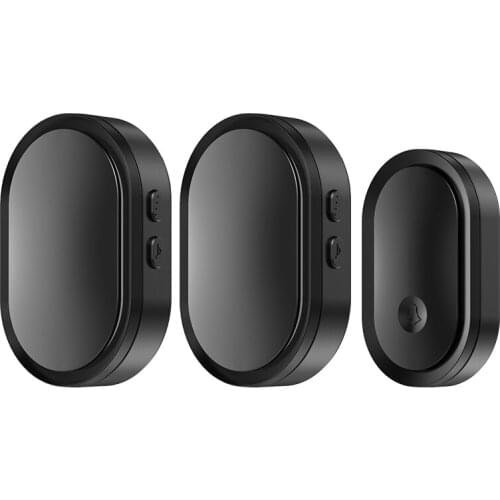 CACAZI Welcome Wireless Doorbell Waterproof 300M Remote 1 Button 2 Receiver Smart LED Light Home Door Ring Bell Electronic