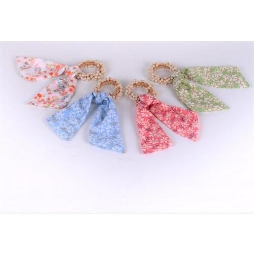 1 Piece Of Hair Rope Pearl HaiRRing Flower HairOrnament, Streamer Ponytail , Retro Rubber Band, Cute Hair Accessories