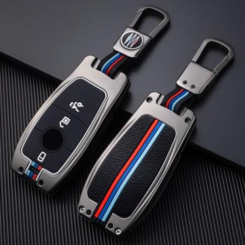 Zinc Alloy Car Remote Key Case Cover Holder KeyChain Keyring For Mercedes Benz E-Class W213 W212 S212 C207 A207 E200 E260 E300