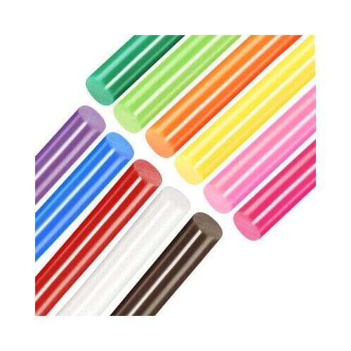 Colorful Hot Melt Glue Gun Sticks, 250mm x 11mm,Use with Most Glue Guns,22pcs