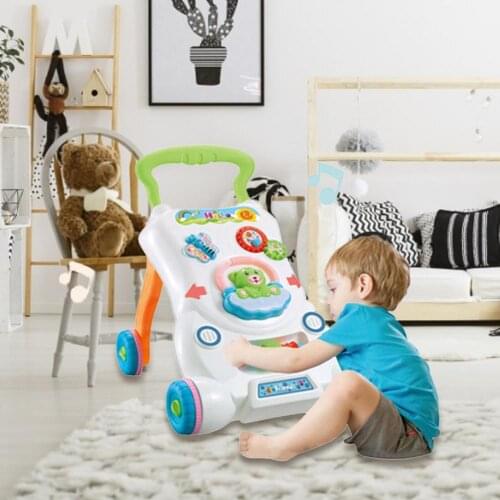 Baby Activity Walker With Music And Lights Child Learning Walker Multifuctional Toddler Trolley Sit-to-Stand Walker For Toddler