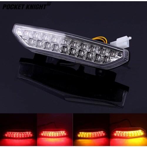 For Kawasaki Ninja ZX-6R ZX6R 2007 2008 ZG14 Concours ZRX1200 Daeg Rear Tail Light Brake Turn Signals Integrated LED Light