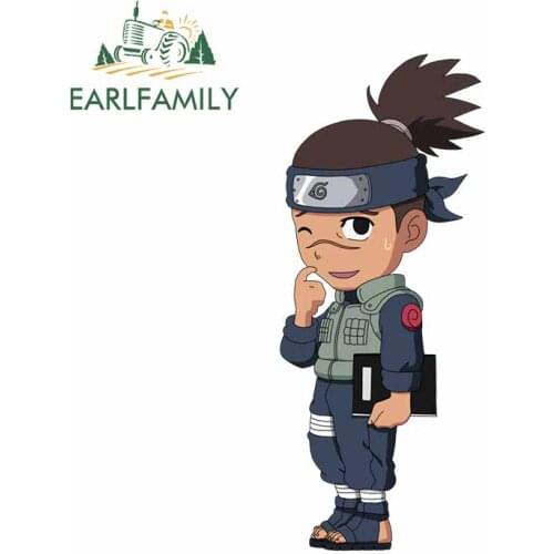 EARLFAMILY 13cm x 5.5cm for Chibi Iruka Naruto Anime Car Stickers Scratch-proof 3D Laptop Windows Custom Printing Vehicle Decal