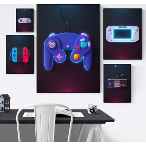 Game Geek Poster Game Console Gamepad Audio Controller Canvas Painting Modern Wall Art Picture Home Decoration Boy Room Gifts