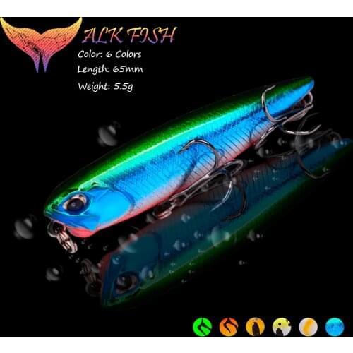 WALK FISH 65mm/5.5g Minnow Fishing Lure Floating Water Bait Hard Bait Treble Hook Artificial Saltwater Bait Pesca Carp Trout