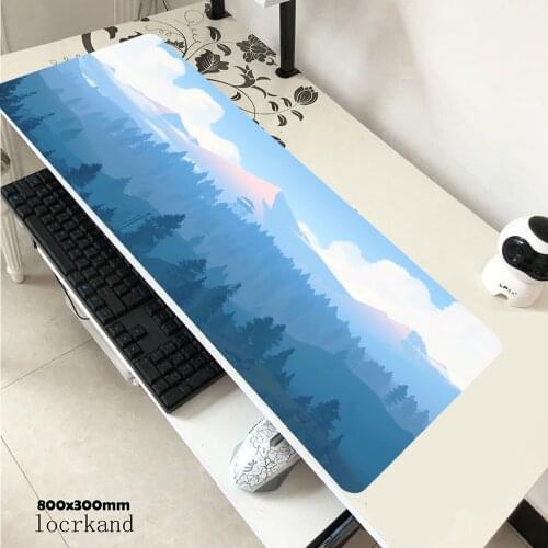 Deep forest firewatch Laptop Gamer Mousepad Gaming Mouse Pad Large Locking Edge Keyboard 70x30 cm Deak Mat for Cs Go LOL