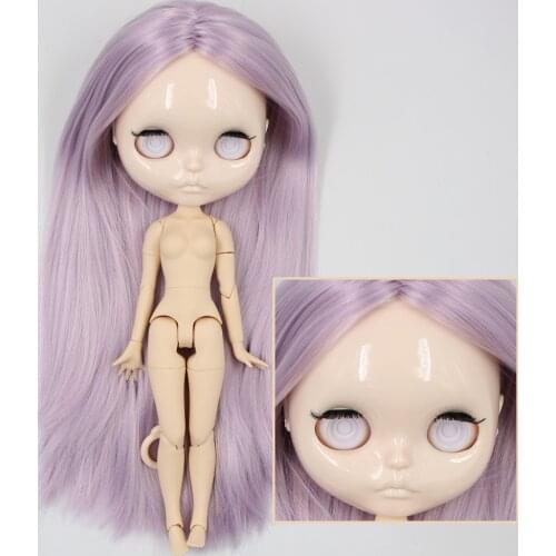 ICY DBS Blyth Doll No.BL1049/2352 Purple mix Pink hair without eyechips Carved lips Glossy face Joint body 1/6 bjd