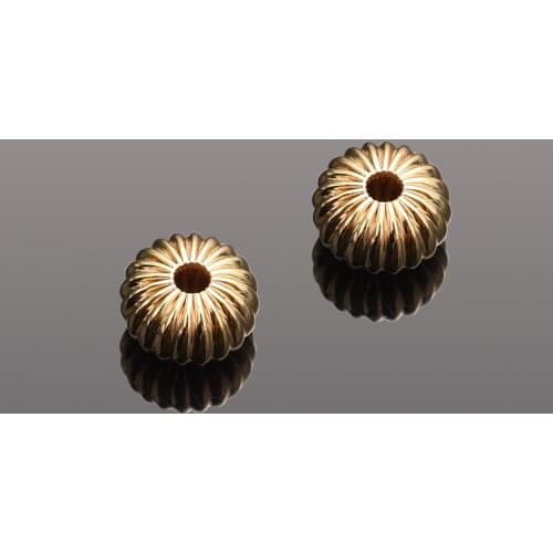 15pcs/Lot Brass Golden Round Spacer Beads Connector Pendent Loose Beads for DIY Bracelet Necklace Jewelry Crafts Making