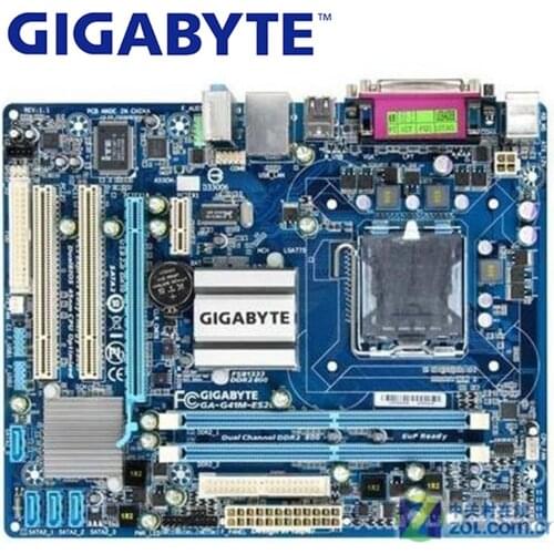 LGA 775 DDR2 For Intel Gigabyte GA-G41M-ES2L 100% Original Motherboard G41 G41M-ES2L Desktop Mainboard SATA 2 Systemboard Used