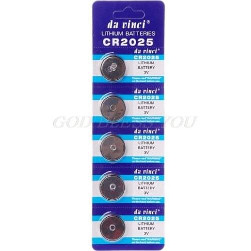 Lithium Battery CR2025 3V Cell Coin Batteries DL2025 BR2025 KCR2025 CR 2025 Car Key Button Watch Computer Electronic