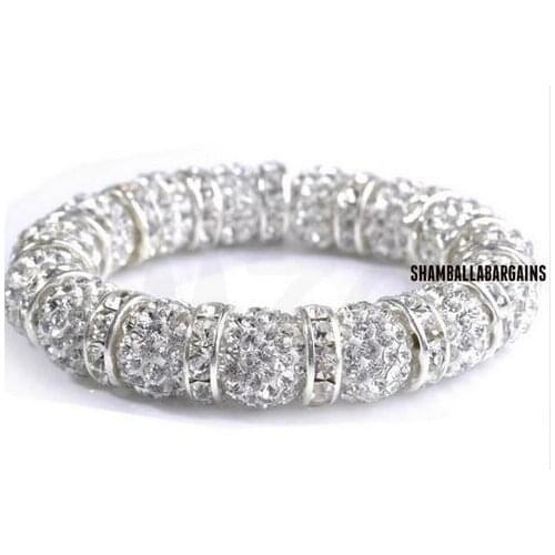 Best gift New arrival fy435 white shambala Ball Beads Bracelet fasion Gift jewelry Discount crystal