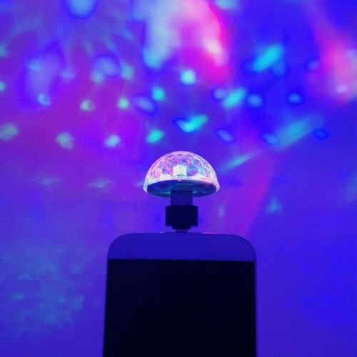 Mini USB LED Disco Light Portable Family Party Ball Colorful Light Club Stage Effect Lamp Car Welcome Light Atmosphere Lamp