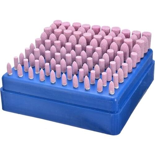 100Pcs/Set Assorted Abrasive Stone Set Grinding Polishing Head Wheel Tool Kit Rotary Tools Griding Head 4/5/6/8/10mm