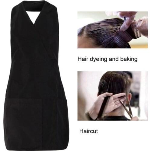 New Pro V-Neck 3pockets Hairdressing Wraps Barber Aprons Hair Styling Salon Design Supplies Tools