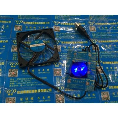 New 8015 80MM 8cm 80*80*15mm fan 5V Silent fan with Blue Led USB Connector