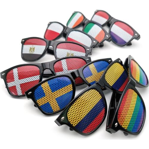 Sport Event Flag Shutter Shades Glasses World Flag Shot Glasses for The Sports Games In Mexico, Italy, Russia,United States