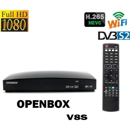 Original Openbox V8S DVB-S2 Digital SatelliteTV Receiver S-V8 WEBTV Biss Key 2x USB Slot USB Wifi 3G Satellite decoder