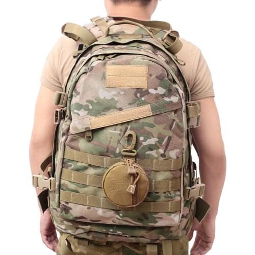 Outdoor Tactical Key Case Triangle Buckle Round Tool Bag Portable U Disk Earphone Protective Case Fit for Different Equipments