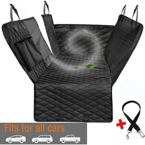 Dropshipping Dog Car Seat Cover Waterproof Dog Carrier Car Seat Back Mats Hammock Cushion Protector with Safety Belt