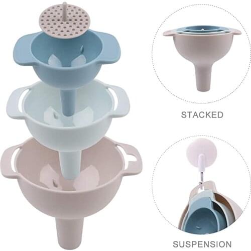 Food Grade PP Funnel Pots Pans Bowls Jars Kitchen Gadget Tool Plastic funnel Small Medium Liquid Oil Large Variety