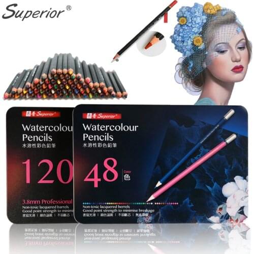 Superior Professional Level120 Colors Water Color Pencils Drawing Watercolor Pencils Set For Drawing Lapis De Cor Art Supplies